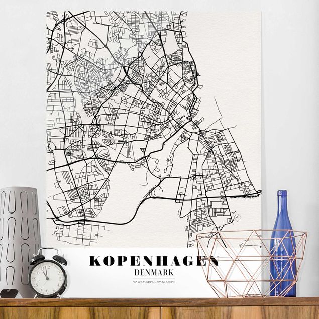 Decoración de cocinas Copenhagen City Map - Classic