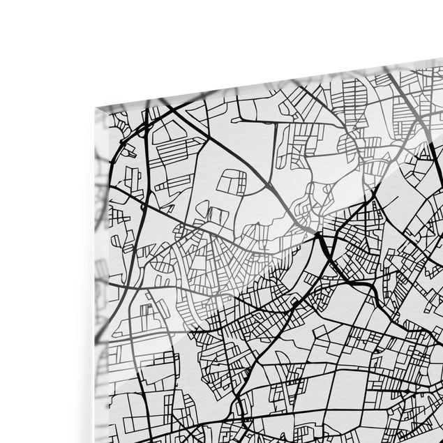 Tableros magnéticos de vidrio Copenhagen City Map - Classic