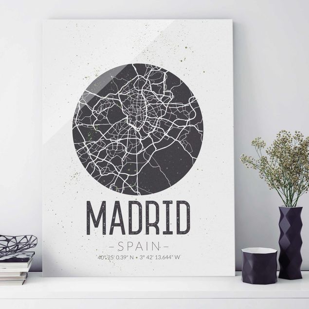 Decoración en la cocina Madrid City Map - Retro