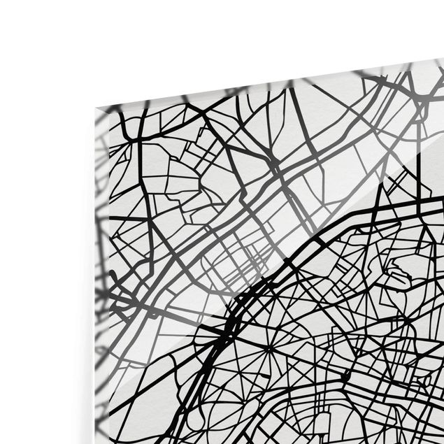 Cuadros modernos blanco y negro Paris City Map - Classic