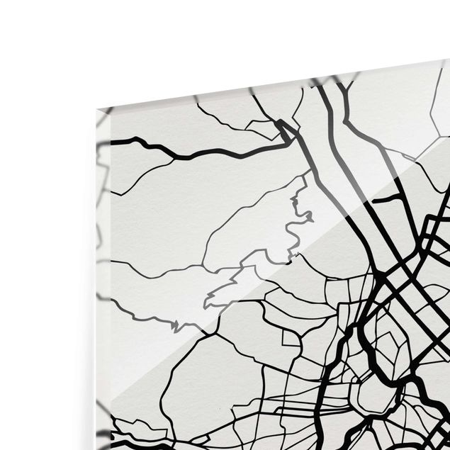 Tableros magnéticos de vidrio Vienna City Map - Classic