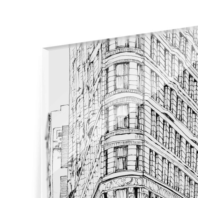 Tableros magnéticos de vidrio City Study - Flatiron Building