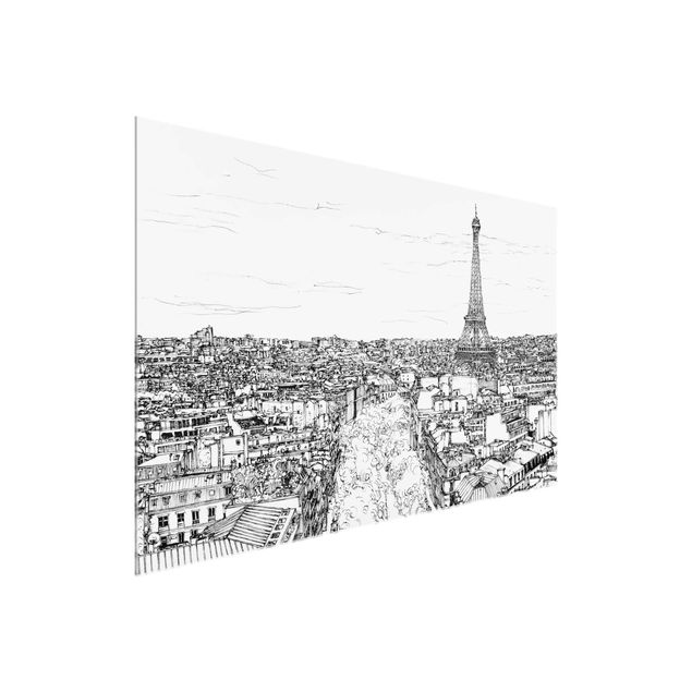 Cuadros de cristal arquitectura y skyline City Study - Paris