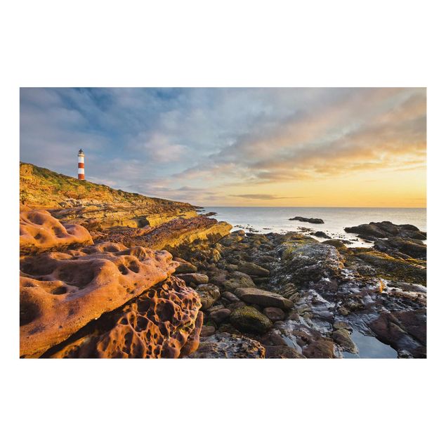 Cuadros con mar Tarbat Ness Lighthouse And Sunset At The Ocean
