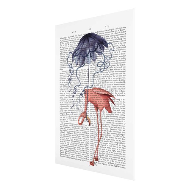 Cuadros modernos Animal Reading - Flamingo With Umbrella