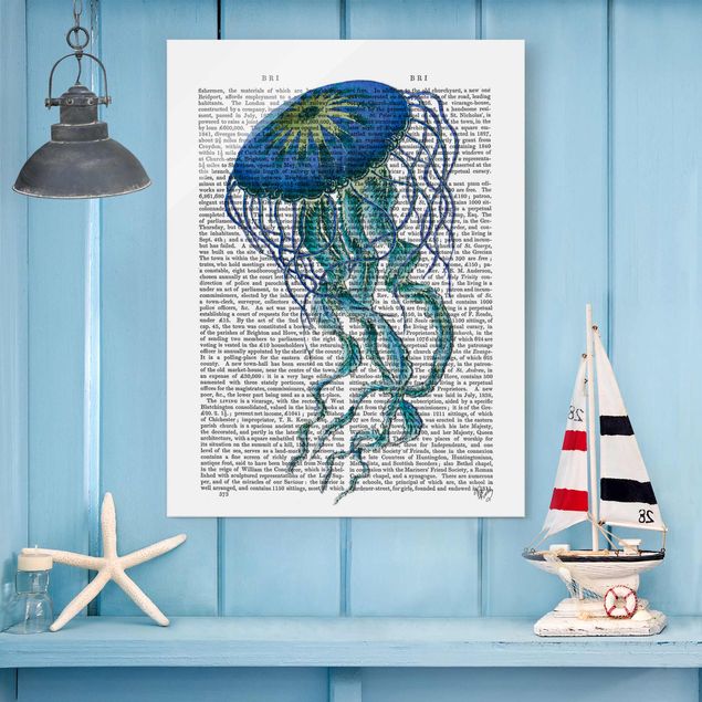 Cuadros de cristal frases Animal Reading - Jellyfish