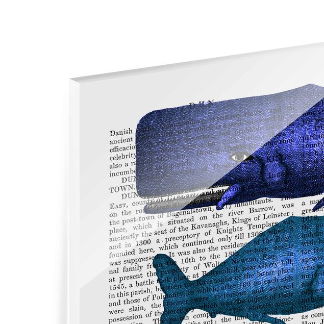 Tableros magnéticos de vidrio Animal Reading - Whale Family