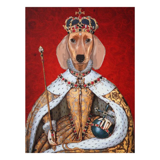 Cuadros rojos Animal Portrait - Dachshund Queen