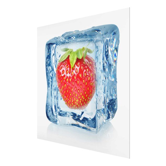 Tableros magnéticos de vidrio Strawberry In Ice Cube