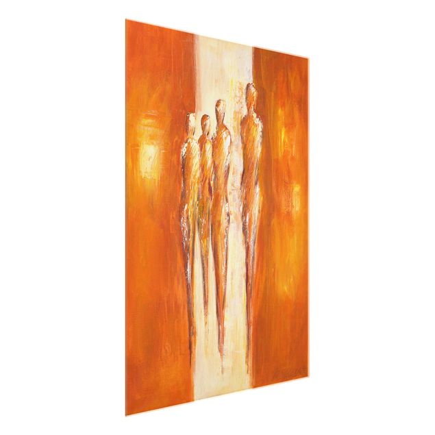 Cuadros abstractos para salón Petra Schüßler - Four Figures In Orange 02