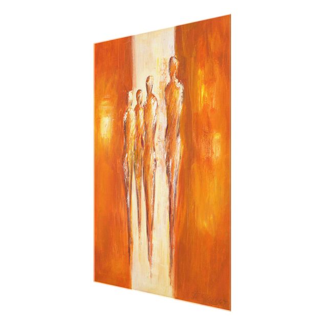 Cuadros modernos Petra Schüßler - Four Figures In Orange 02
