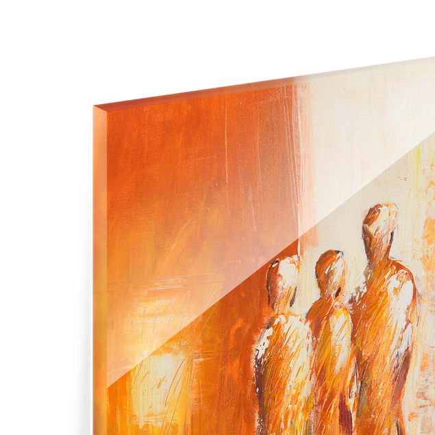 Tableros magnéticos de vidrio Petra Schüßler - Four Figures In Orange 02