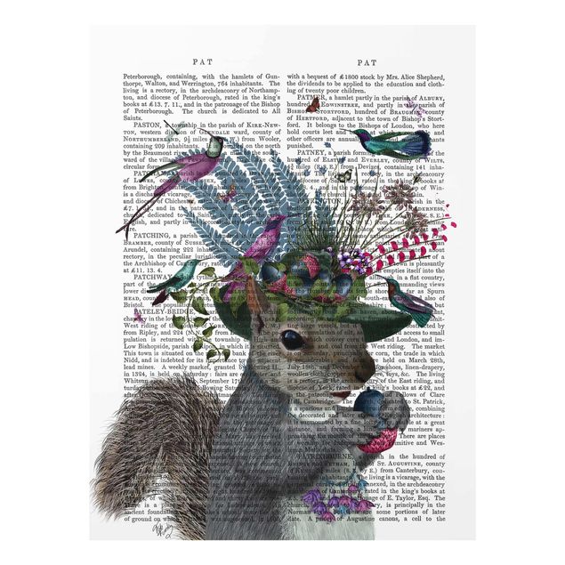 Cuadros multicolor Fowler - Squirrel With Acorns