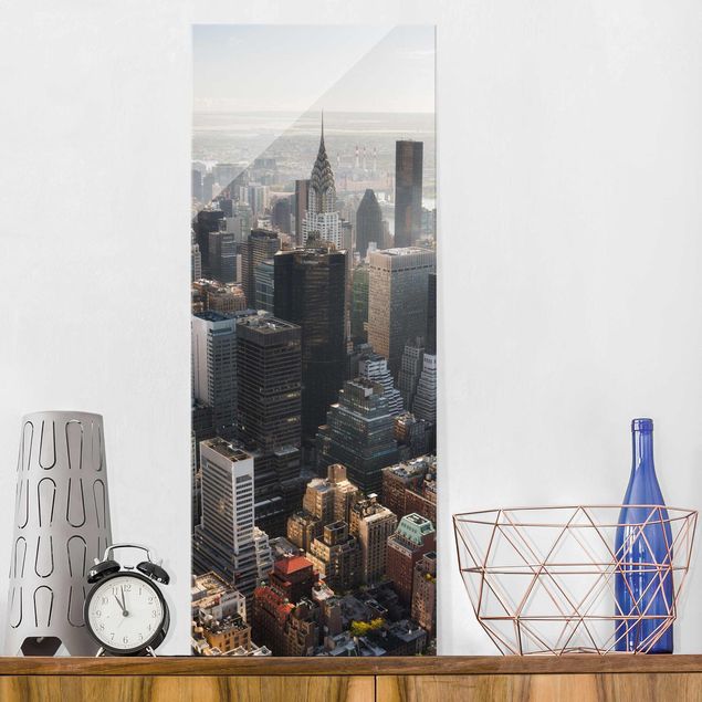Cuadros de cristal Nueva York From the Empire State Building Upper Manhattan NY