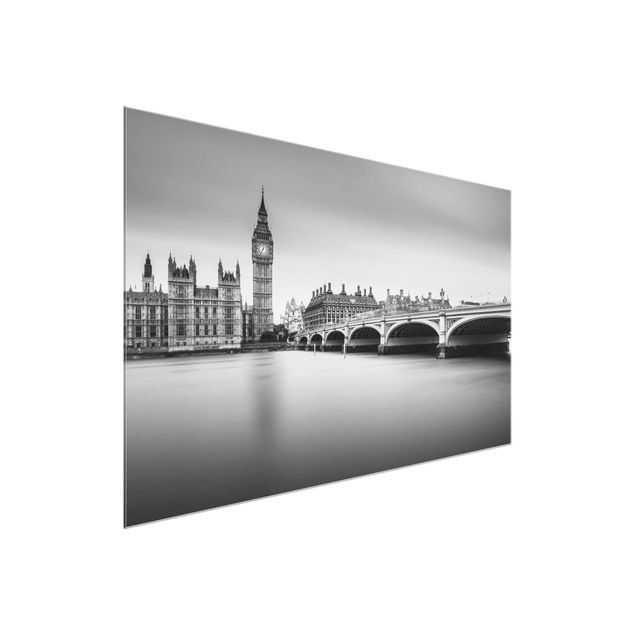 Cuadros de cristal arquitectura y skyline Westminster Bridge And Big Ben