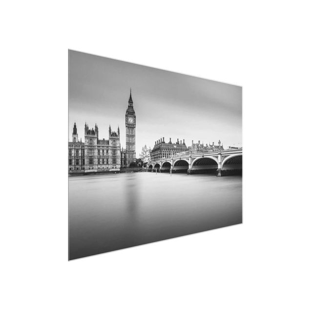 Cuadros de cristal arquitectura y skyline Westminster Bridge And Big Ben