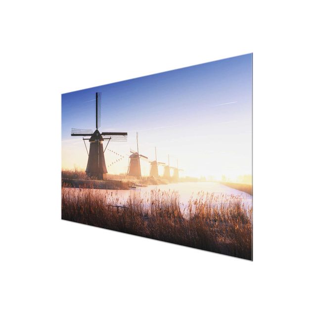 Tableros magnéticos de vidrio Windmills Of Kinderdijk