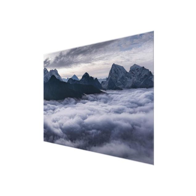 Cuadros de cristal paisajes Sea Of ​​Clouds In The Himalayas