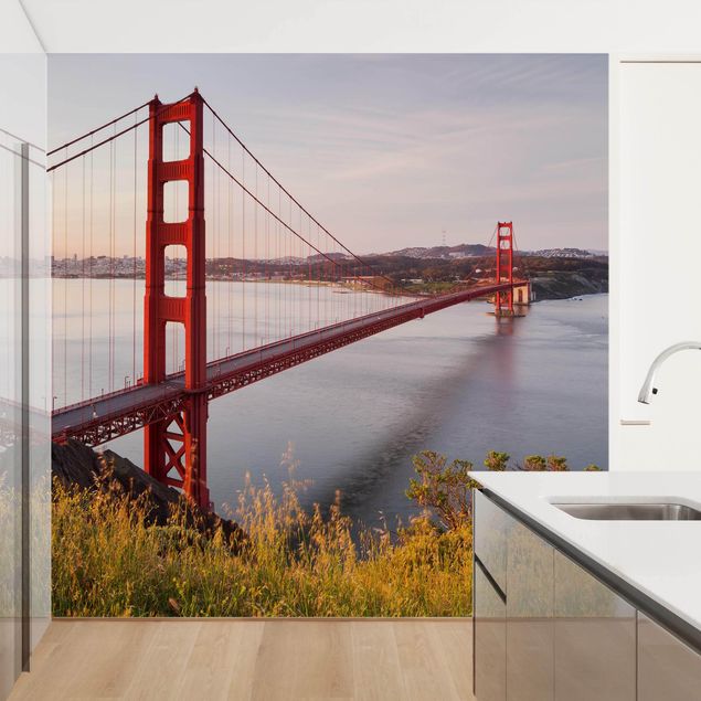 Papel pintado azul Golden Gate Bridge In San Francisco