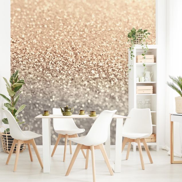 Papel pintado salón moderno Golden Shimmering Landscape