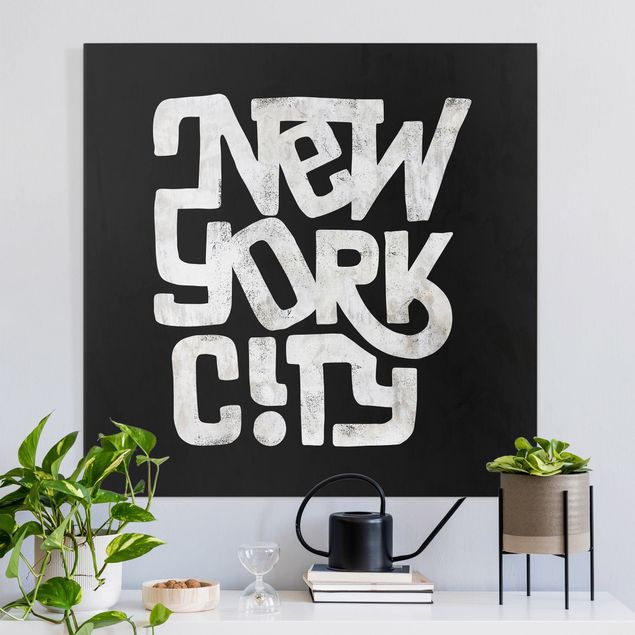 Cuadros de Nueva York Graffiti Art Calligraphy New York City Black