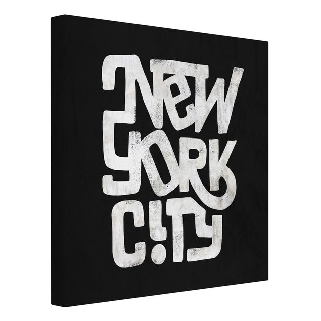 Lienzos de frases Graffiti Art Calligraphy New York City Black