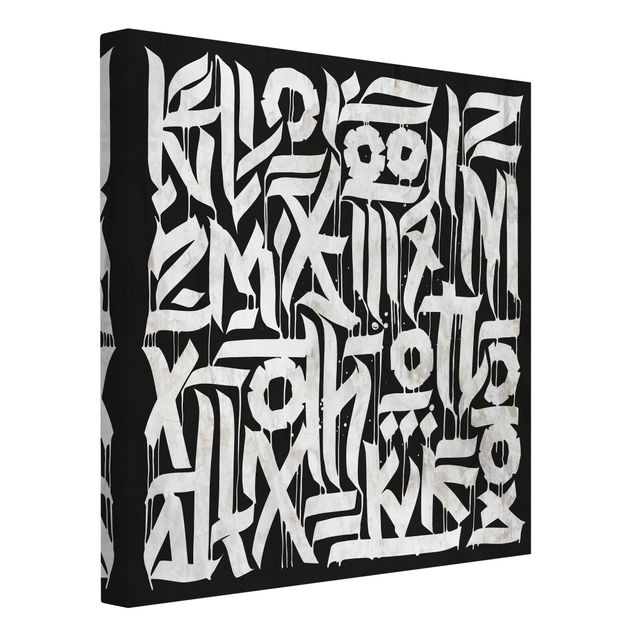 Cuadros modernos blanco y negro Graffiti Art Calligraphy Black