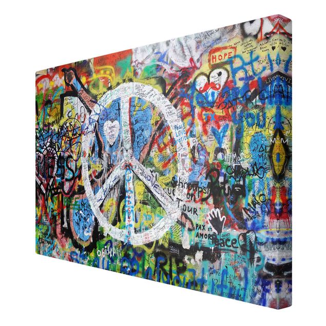 Cuadros en lienzo Graffiti Wall Peace Sign