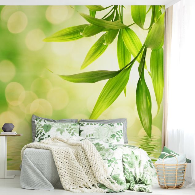 Papel pintado floral Green Ambiance I