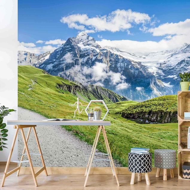 Papel pared montañas Grindelwald Panorama