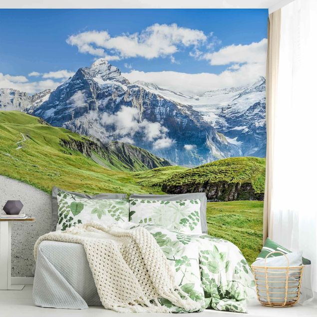 Papel pintado cielo nubes Grindelwald Panorama