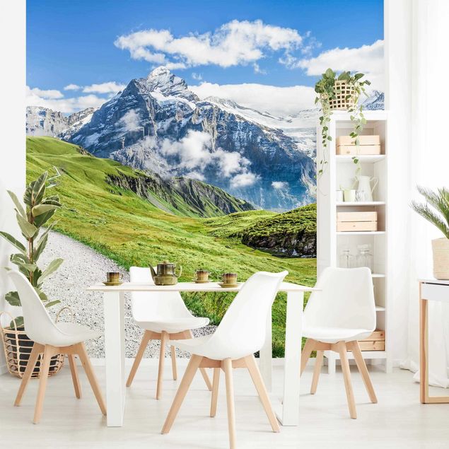 Papel pintado ciudad Grindelwald Panorama