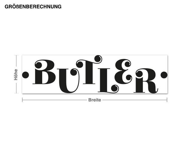 Decoración cocina Butler lettering