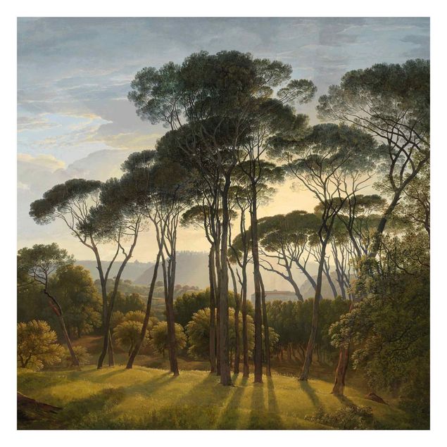 Papeles pintados Hendrik Voogd Landscape With Trees In Oil