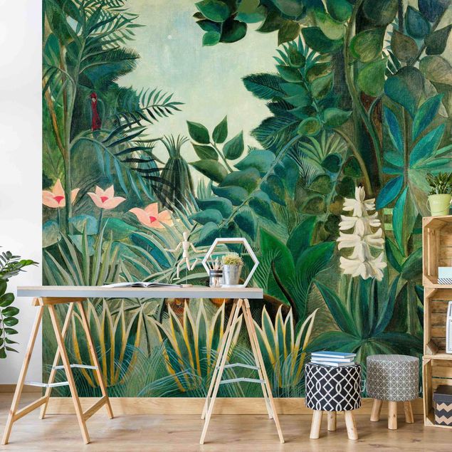 Papel pintado salón moderno Henri Rousseau - The Equatorial Jungle