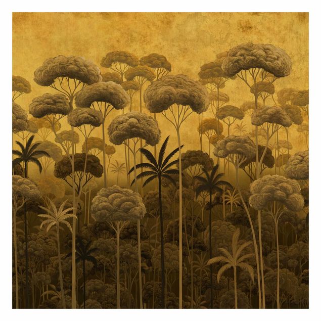 Fototapet - Tall Trees in the Jungle in Golden Tones
