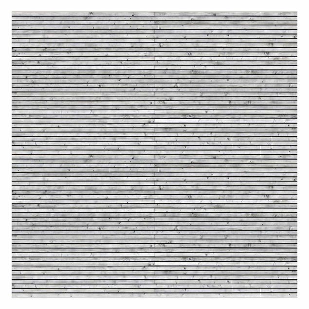 Papel de pared Wooden Wall With Narrow Strips Black And White
