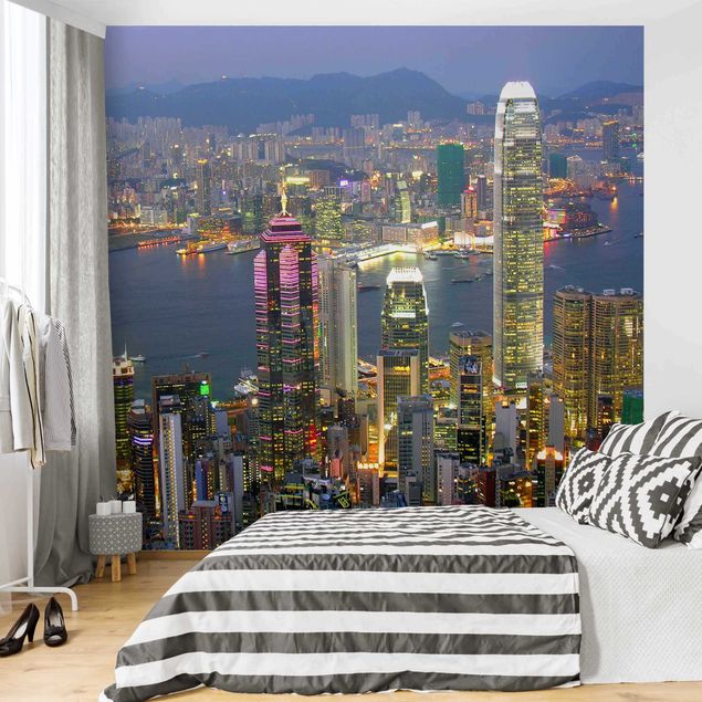 Papel pintado moderno Hong Kong Skyline