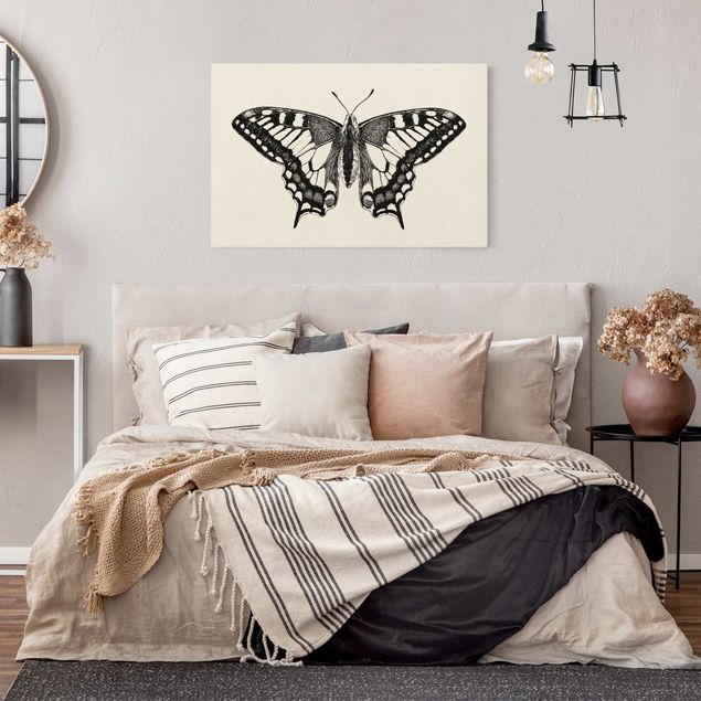 Cuadros modernos y elegantes Illustration Flying Dovetail Black