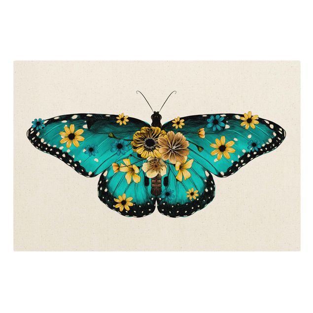 Cuadros animales Illustration Floral Common Morpho