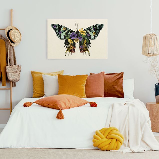 Cuadros modernos Illustration Floral Madagascan Butterfly