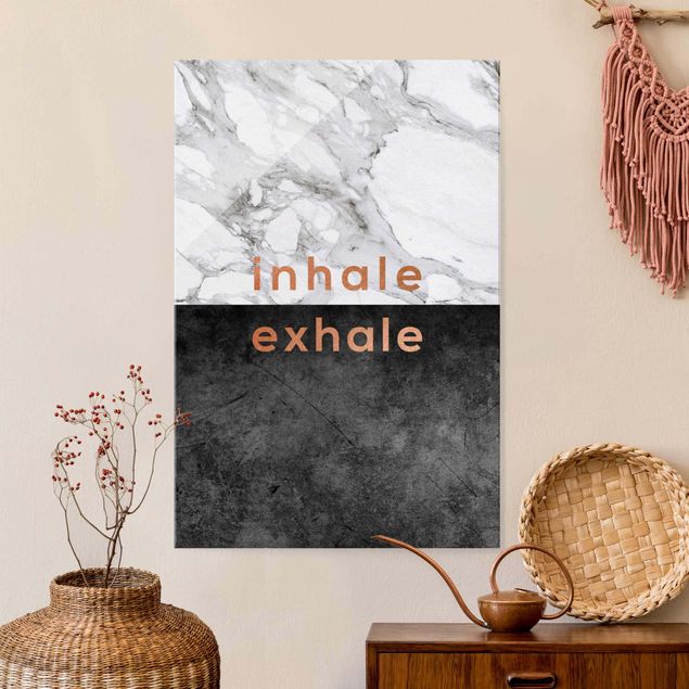 Decoración en la cocina Inhale Exhale Copper And Marble