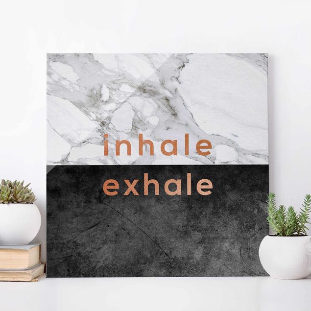 Decoración cocina Inhale Exhale Copper And Marble