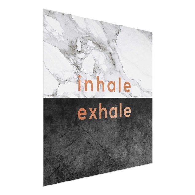 Reproducciónes de cuadros Inhale Exhale Copper And Marble