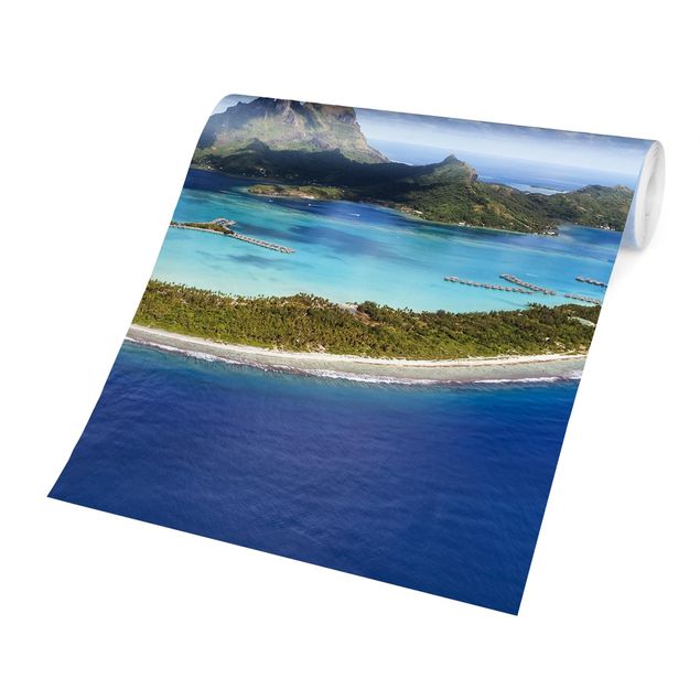 Papel pintado tonos azules Island Paradise
