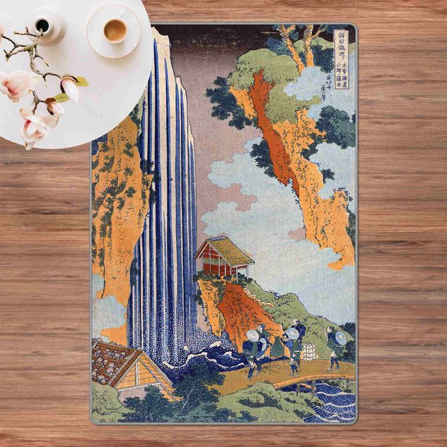 Alfombras modernas Katsushika Hokusai - Ono Waterfall