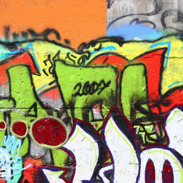 Papel pintado con patrones Graffiti Wall