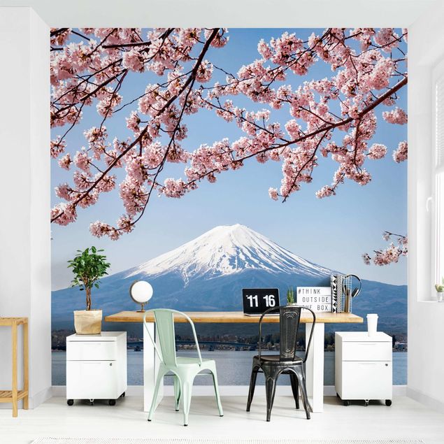 Decoración cocina Cherry Blossoms With Mt. Fuji