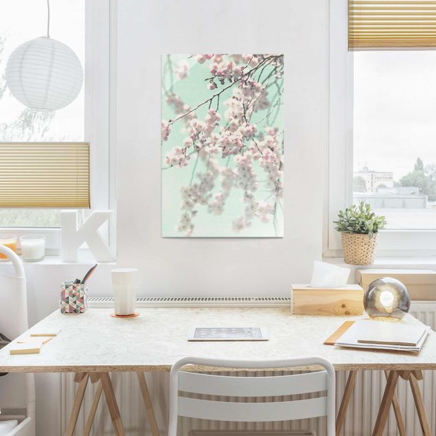 Cuadros de cristal flores Dancing Cherry Blossoms On Canvas