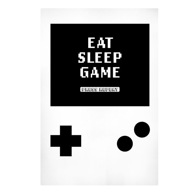 Cuadros modernos Classical Gaming Console Eat Sleep Game Press Repeat